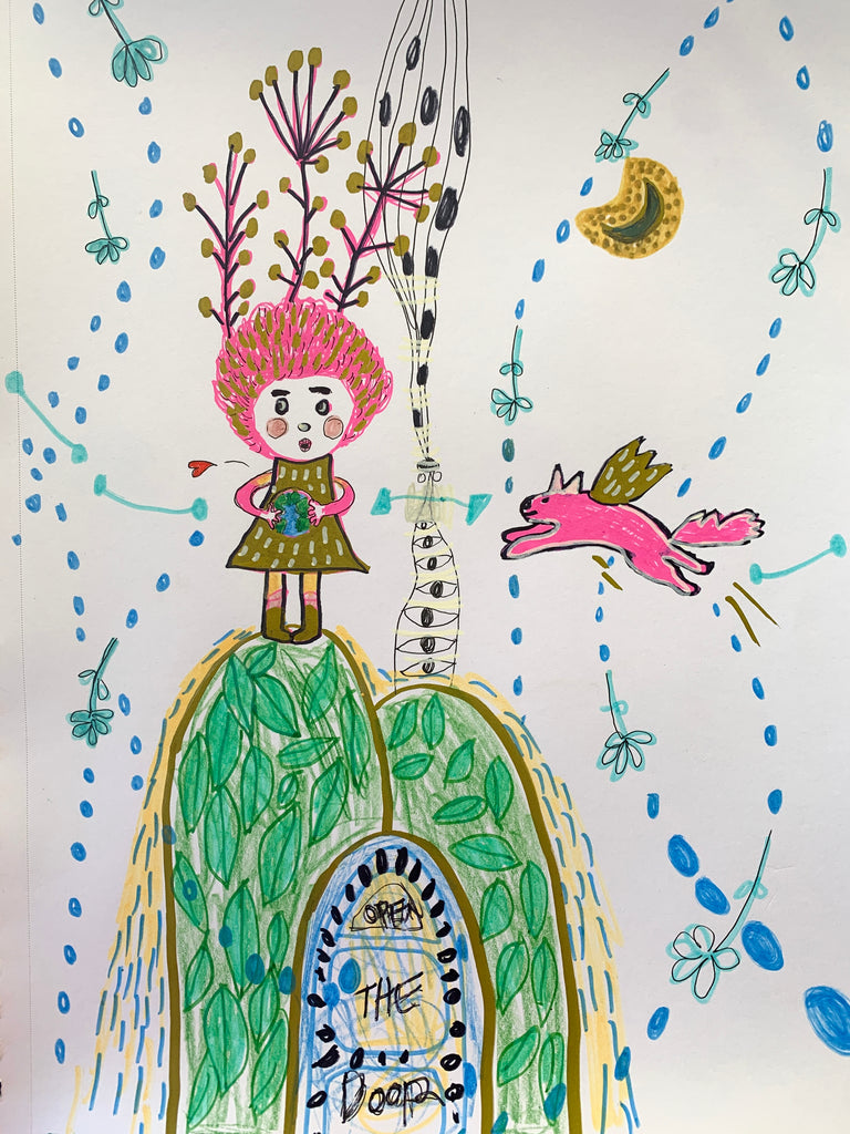 My Flying Doggie, original painting.