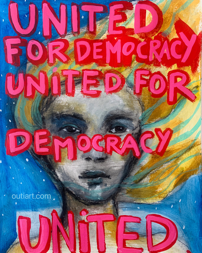 United, original painting.