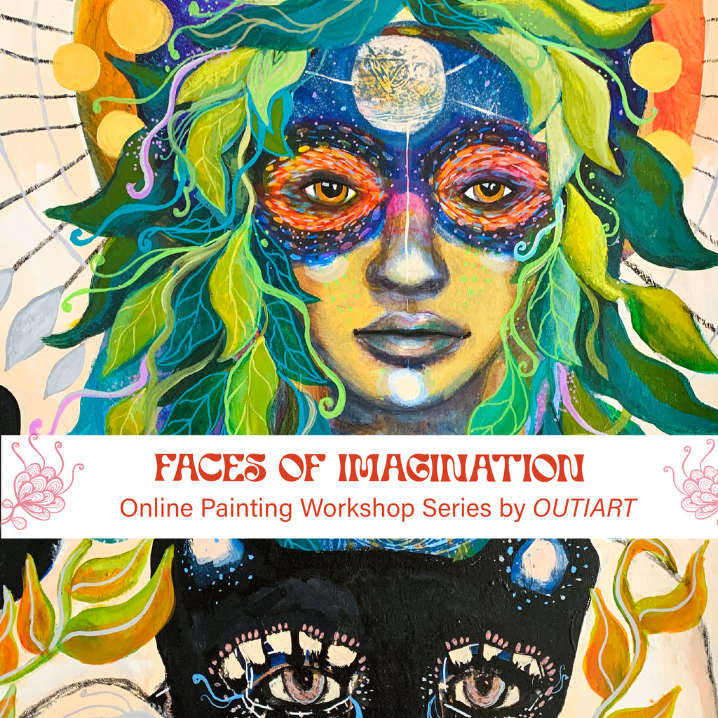November 2025, Faces of Imagination, Online Painting Workshop