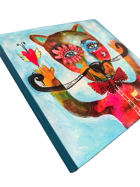 Love Story, Part 2, print on wood