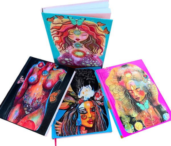 Blossoming, hand-painted Journal