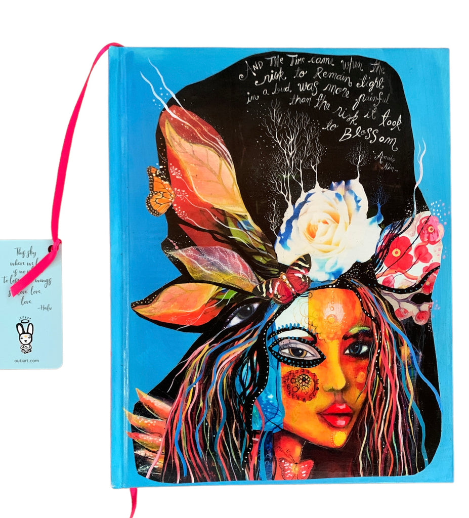 Blossoming, hand-painted Journal