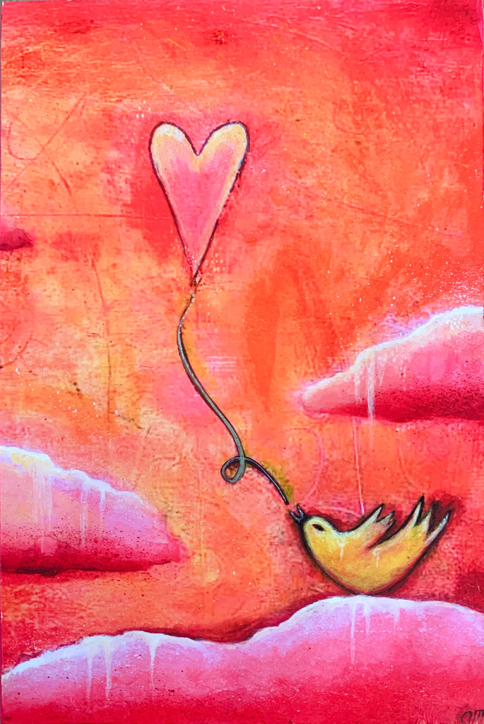 Love Song, small print on wood