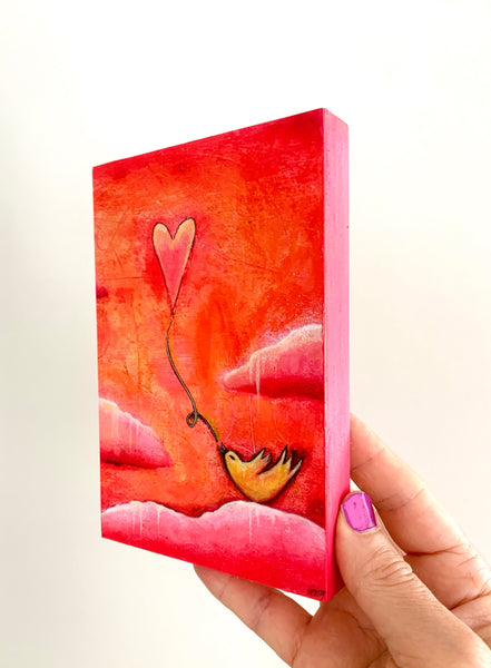 Love Song, small print on wood