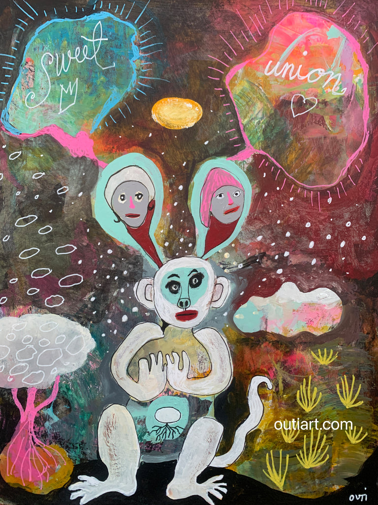 Human Testing, original painting.