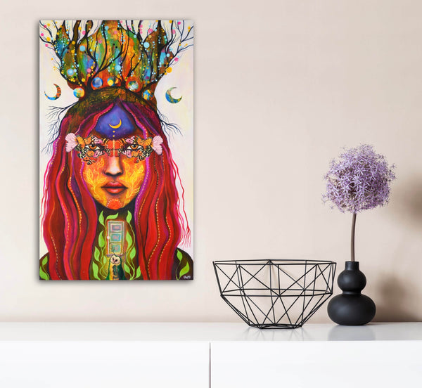 Butterfly Medicine, print on wood