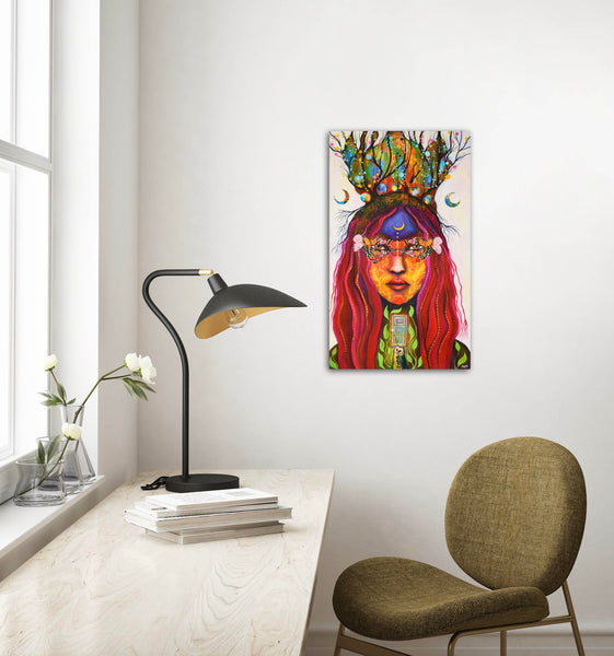 Butterfly Medicine, print on wood