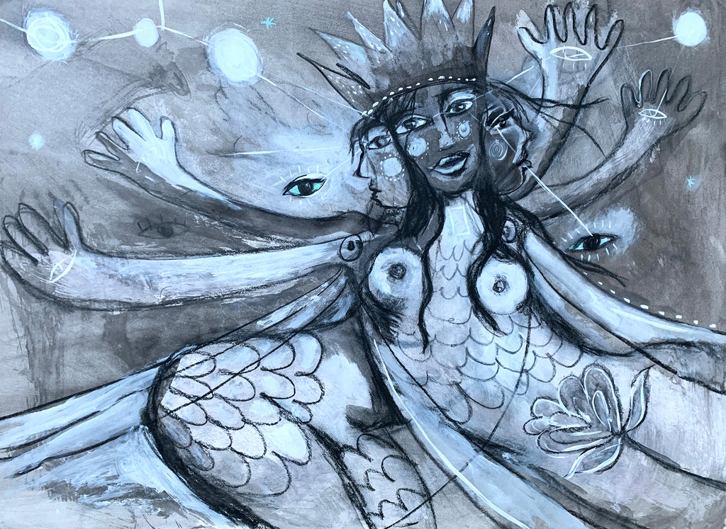 All Seeing Sisters Celebrate, original painting.