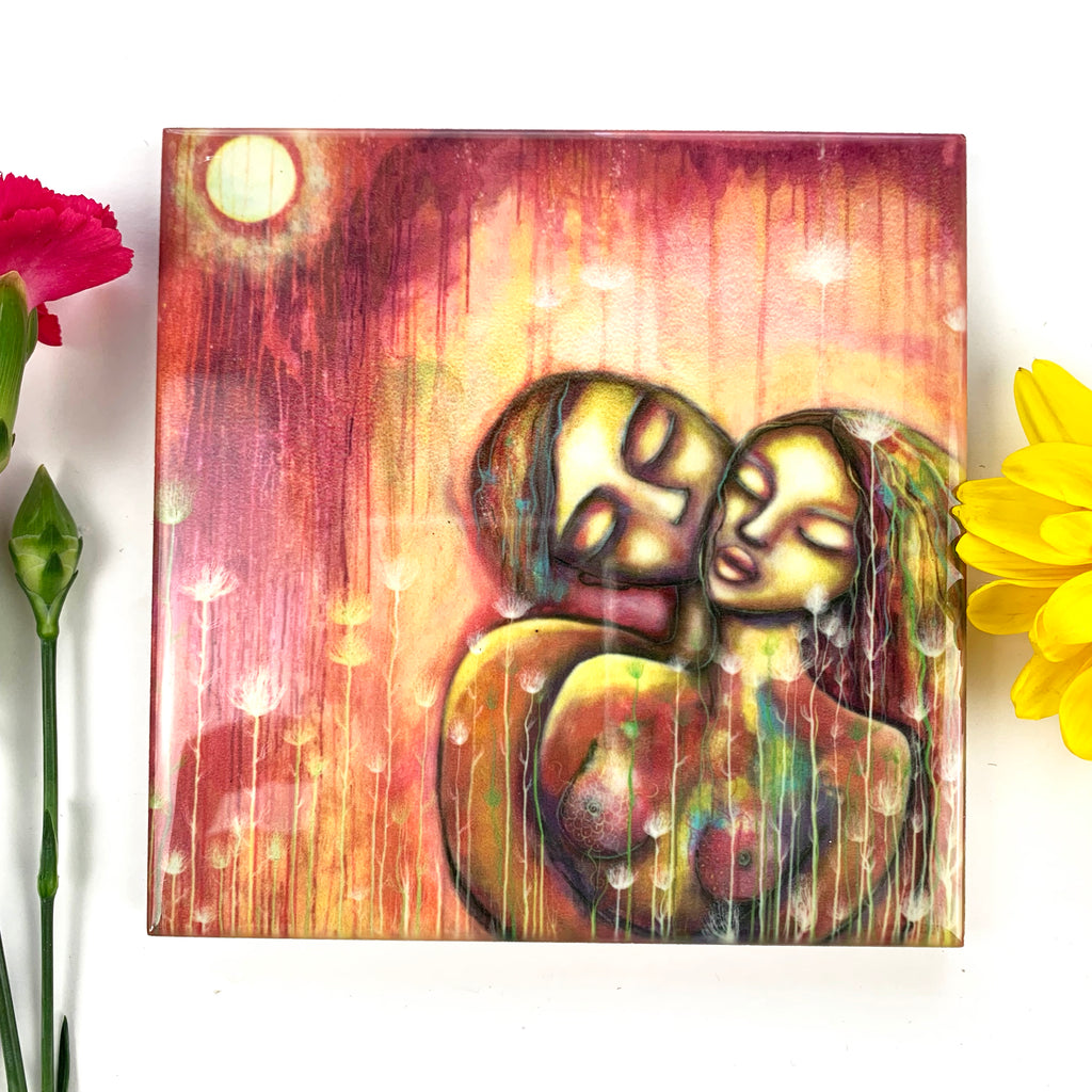 Lovers, art tile