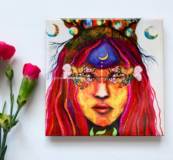 Butterfly Medicine, art tile