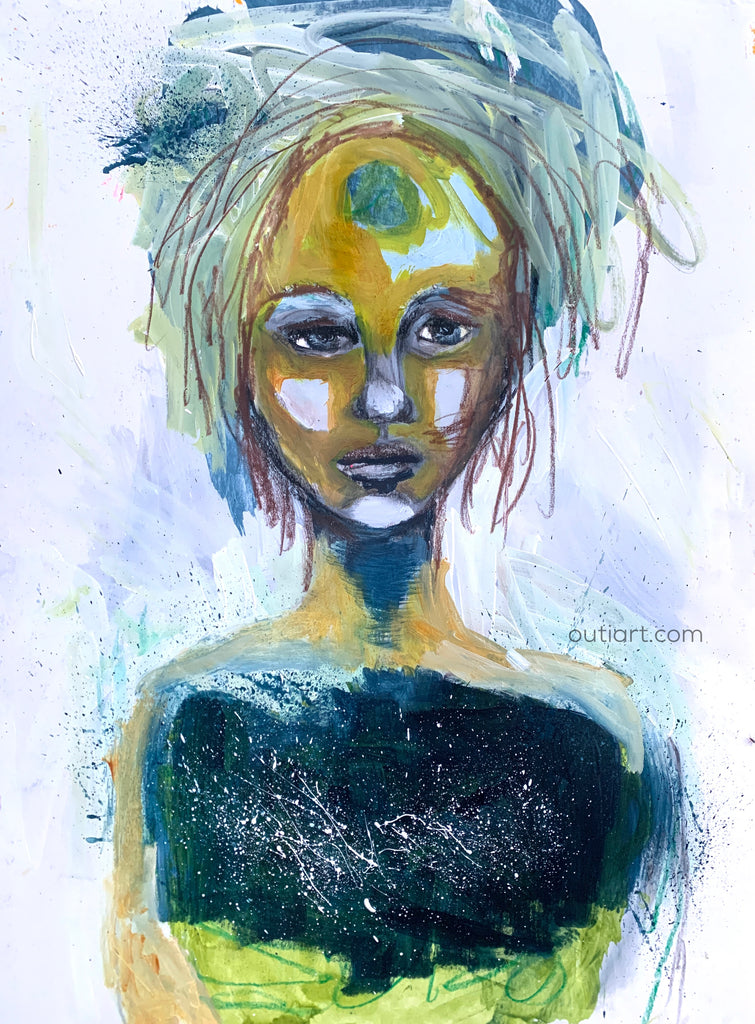 Day 1, Night Inside, original painting