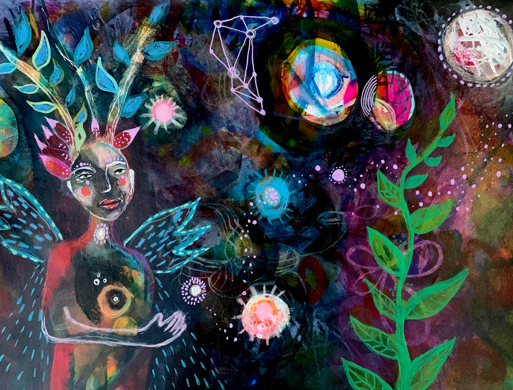 Weaver of the Worlds, original painting