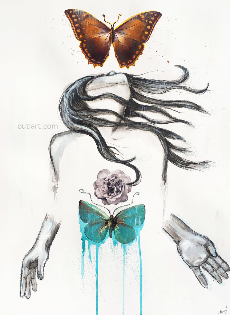 Let Me Feel You, print on wood