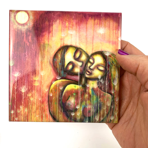 Lovers, art tile