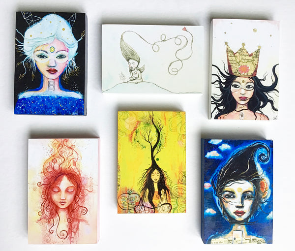 Queen of Adventure, small print on wood