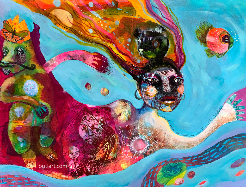 Calling, original painting.