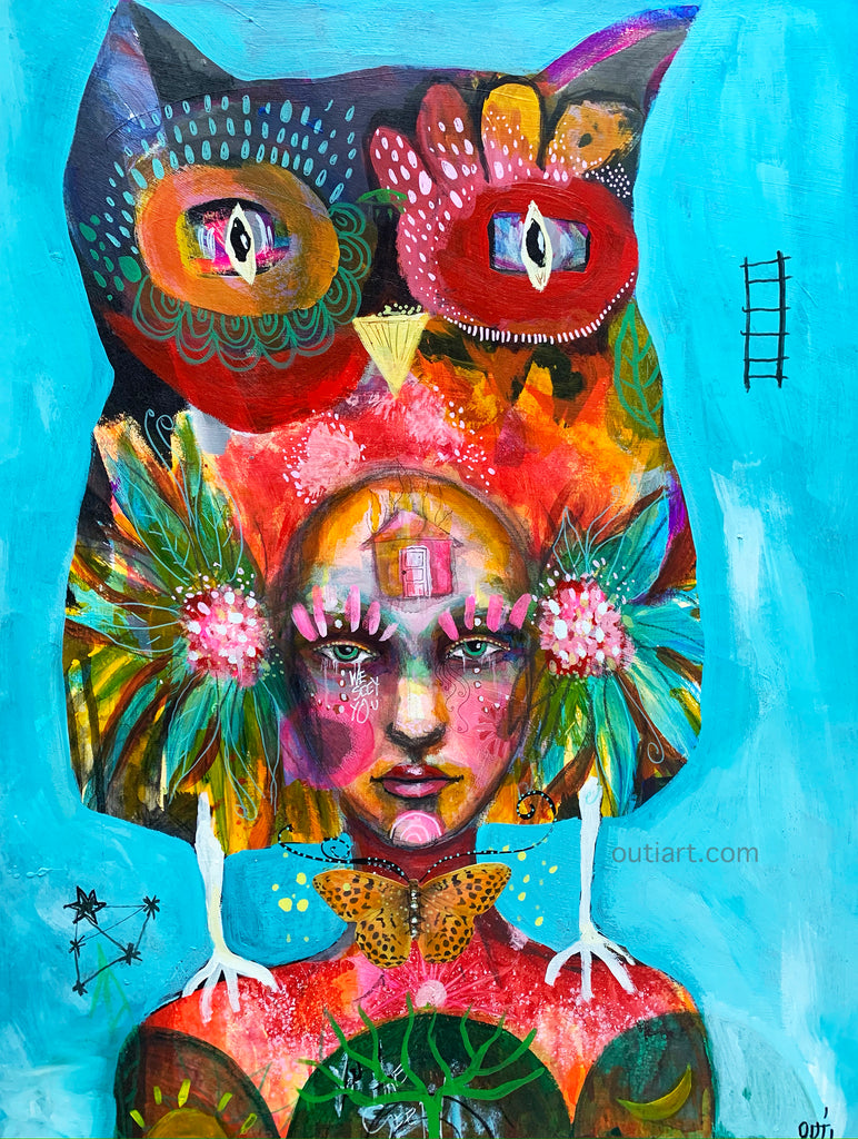 Wisdom of the Feminine, original painting.