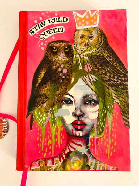 Stay Wild Queen, hand-painted Journal/Sketchbook