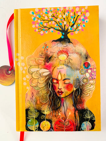 Land in Peace, hand-painted Journal/Sketchbook