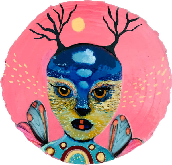 Land of Pink Magic original mini painting