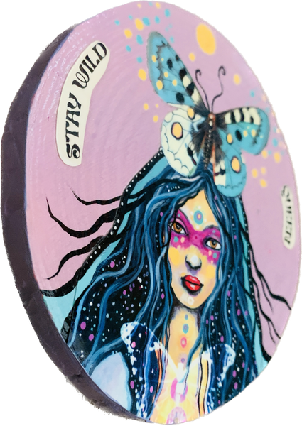 Stay Wild, original mini painting