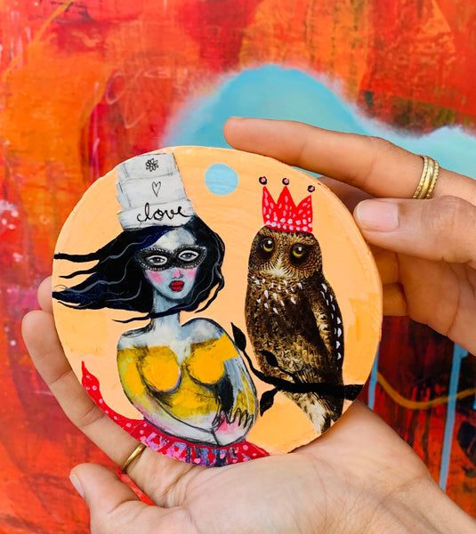 Two of Us, original mini painting