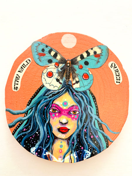 Stay Wild Queen remix, original mini painting