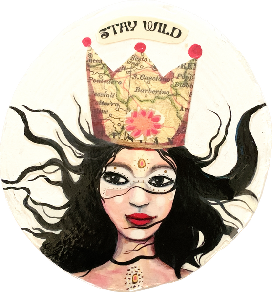 Stay Wild Remix, original mini painting