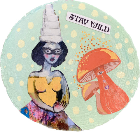 Stay Wild, original mini painting