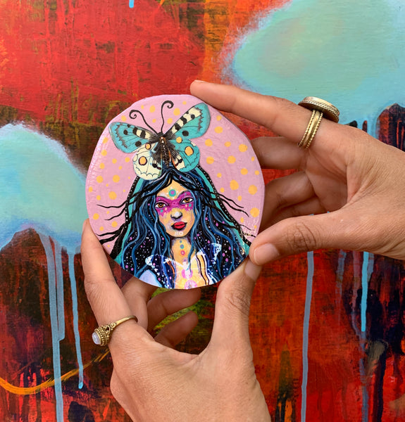 Getting Ready to Fly, original mini painting