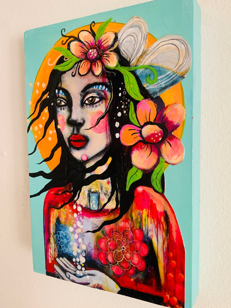 Let There Be Light, original collage/painting.