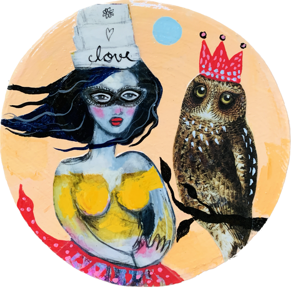 Two of Us, original mini painting