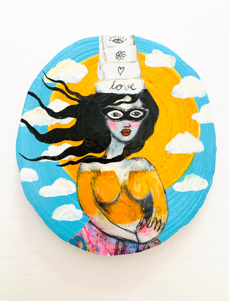 Stay with Love, original mini painting