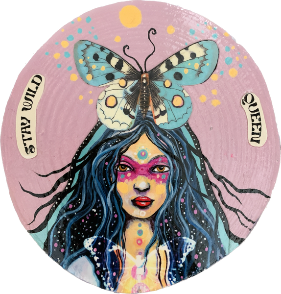 Stay Wild, original mini painting