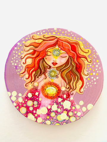 Purple Surrender, original mini painting