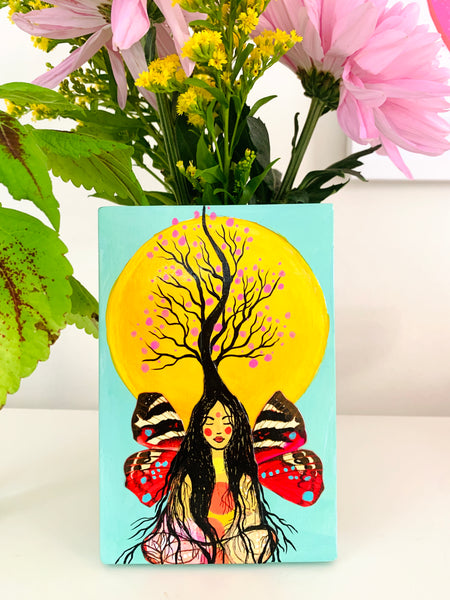 Eternal Sun, original collage/painting.