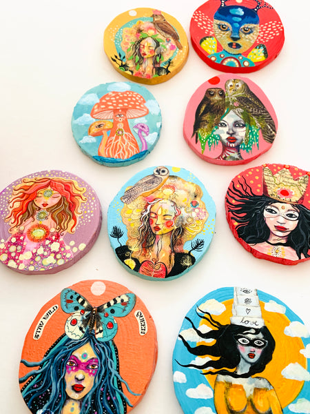 Purple Surrender, original mini painting