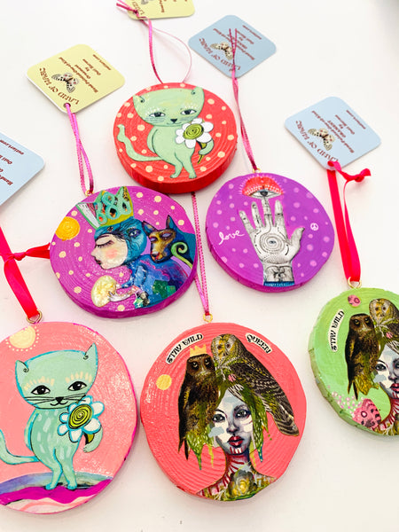 Holding Goodness ornament, original painting