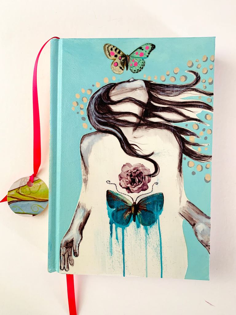 Let Me Feel You, hand-painted Journal/Sketchbook