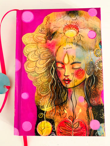 Land in Peace, hand-painted Journal/Sketchbook