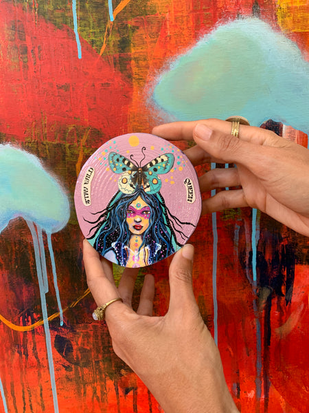 Stay Wild, original mini painting