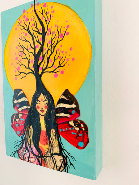 Eternal Sun, original collage/painting.