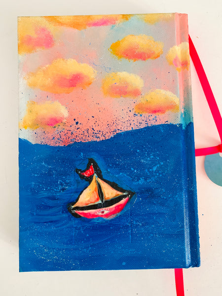 Whale of Desire, hand-painted Journal/Sketchbook