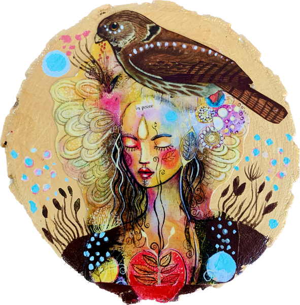 Peace in the Heart, original mini painting