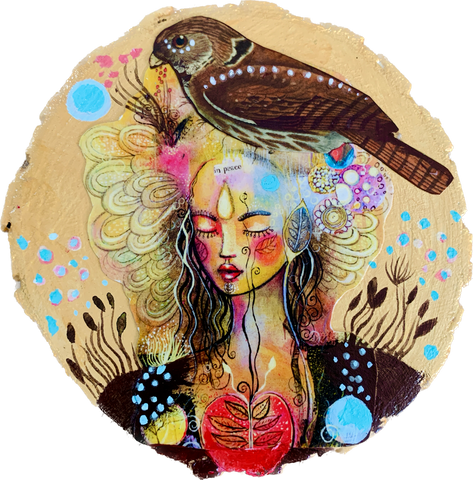 Peace in the Heart, original mini painting