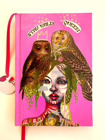 Stay Wild Queen, hand-painted Journal/Sketchbook