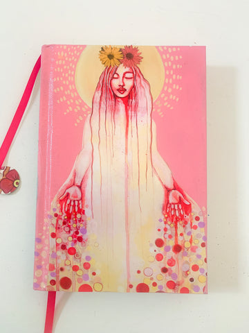 Letting Go, hand-painted Journal/Sketchbook