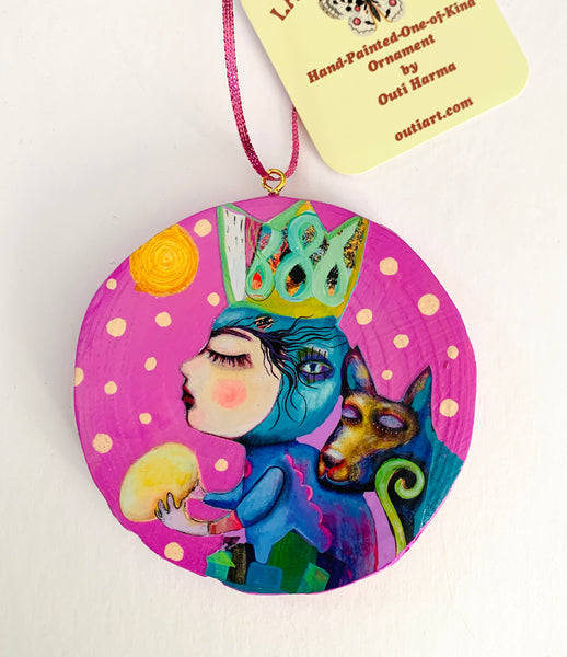 Holding Goodness ornament, original painting