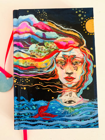 Whale of Desire, hand-painted Journal/Sketchbook