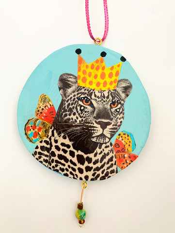 Power Couple, Original Collage Ornament.